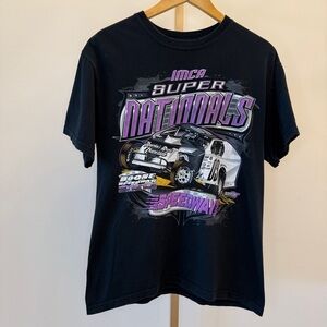 VINTAGE! 2009 IMCA Super Nationals Racing Graphic Tee Men's M Black Short Sleeve